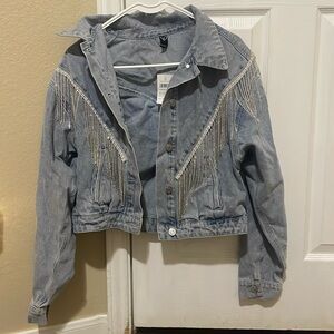 Bejeweled denim jacket